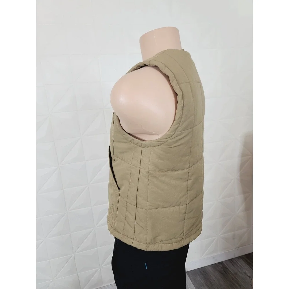 Jordan two‎ front pockets, loose fit, Zip-Up, Casual Vest Men's, Size XS Tan
